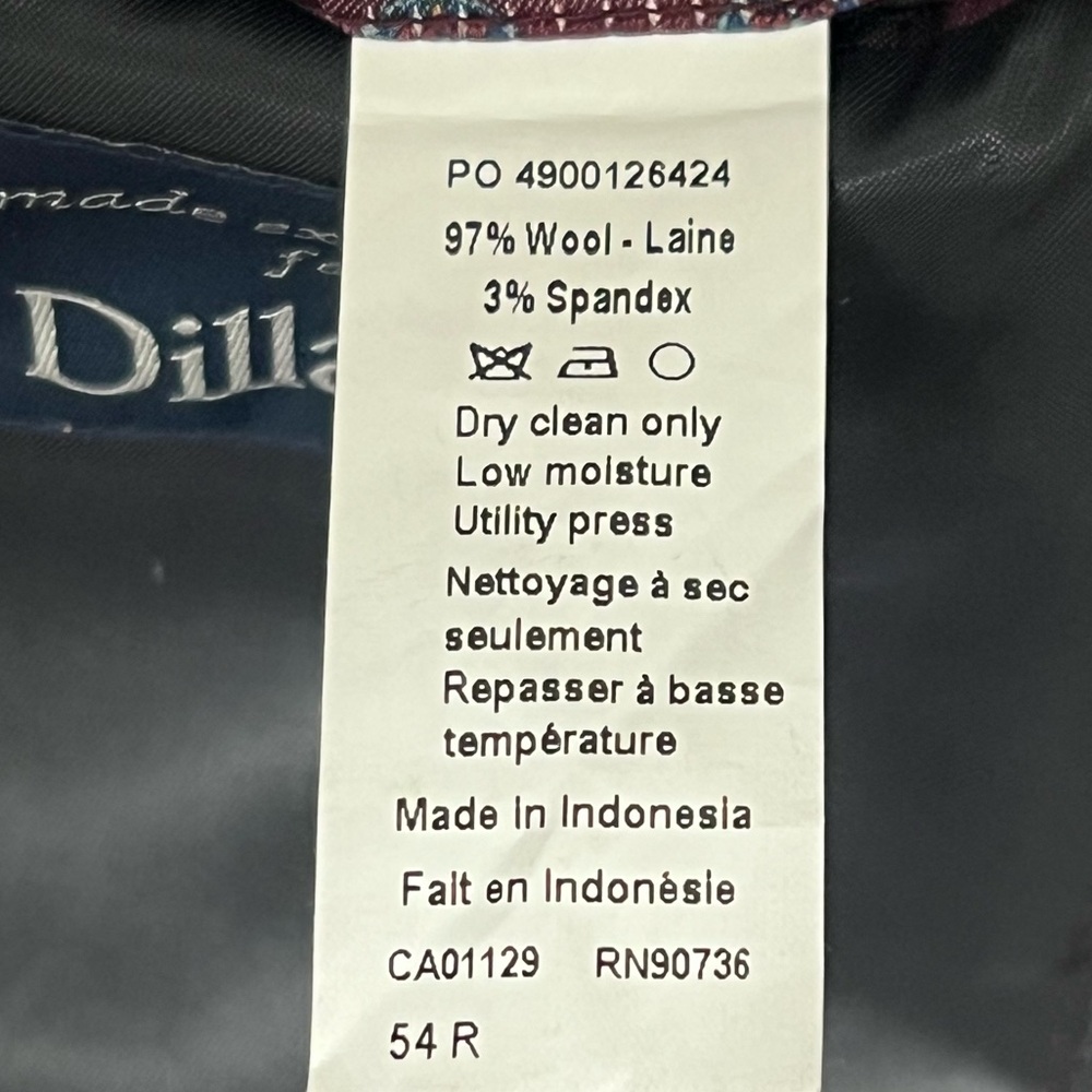 Ralph Ralph Lauren Blazer Jacket Mens 54R Plaid Wool Spandex Dark Gray 56” Chest - Picture 10 of 10